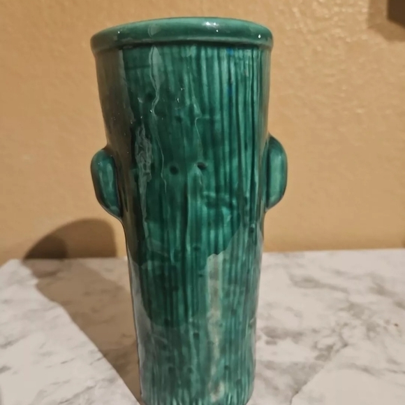 Tiki Farm 2001 Green Glazed Ceramic Tiki Mug/Vase 7" - Picture 3 of 5